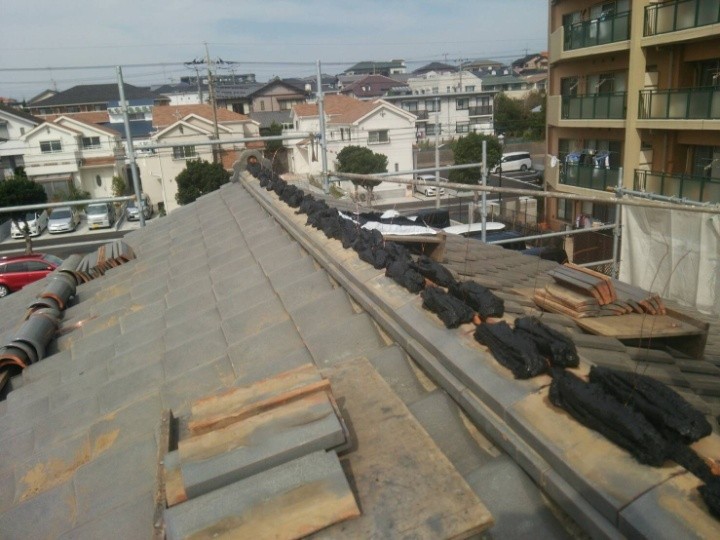 棟部分の積み直し