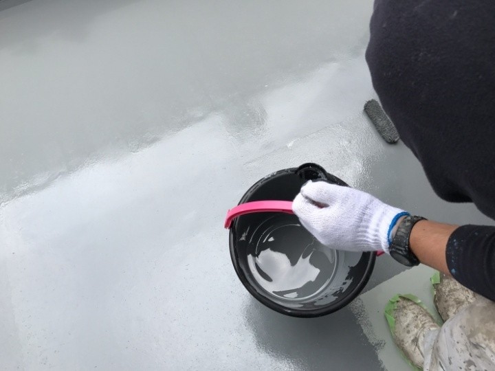 トップコートの仕上げ塗布