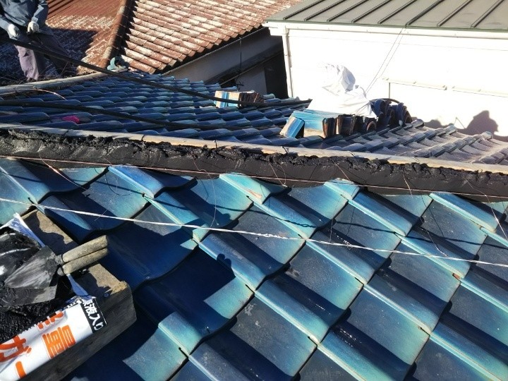 下り棟の全面的な棟取り直し