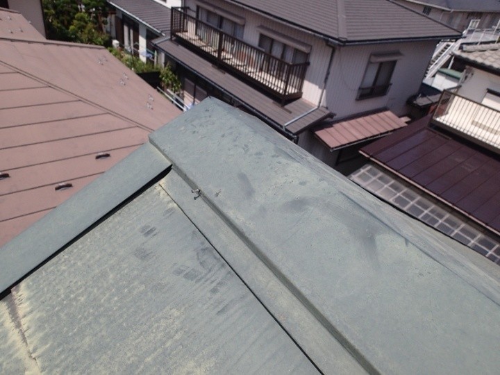 棟板金の表面劣化の確認