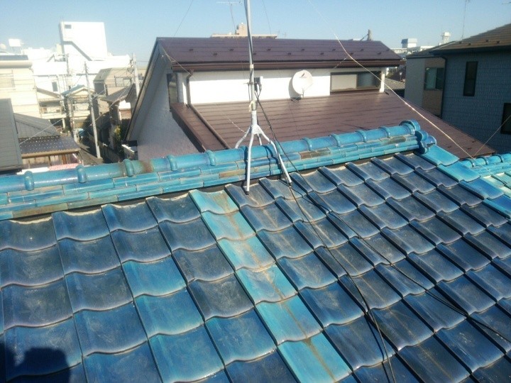 棟瓦取り直し工事した外観