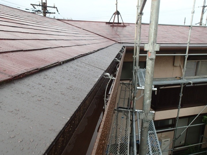 外吊り雨樋を新設したお住まい
