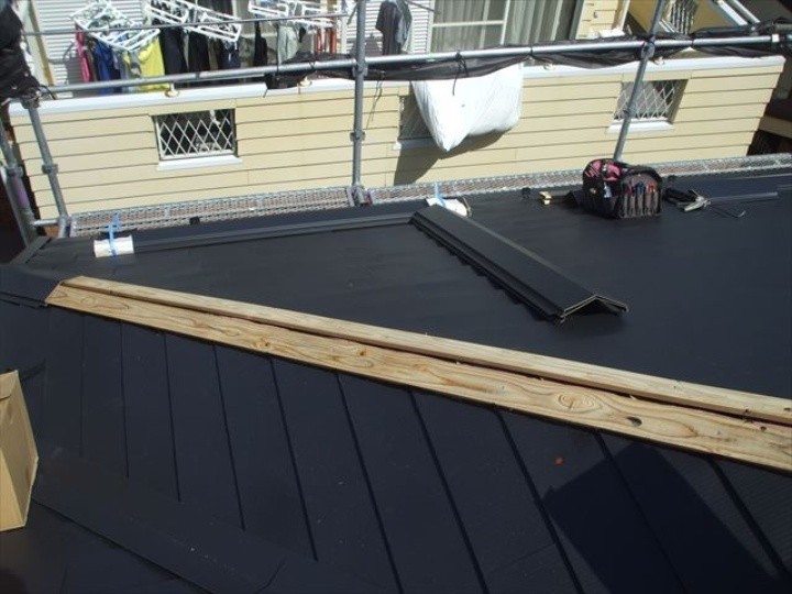 棟下地の取り付け