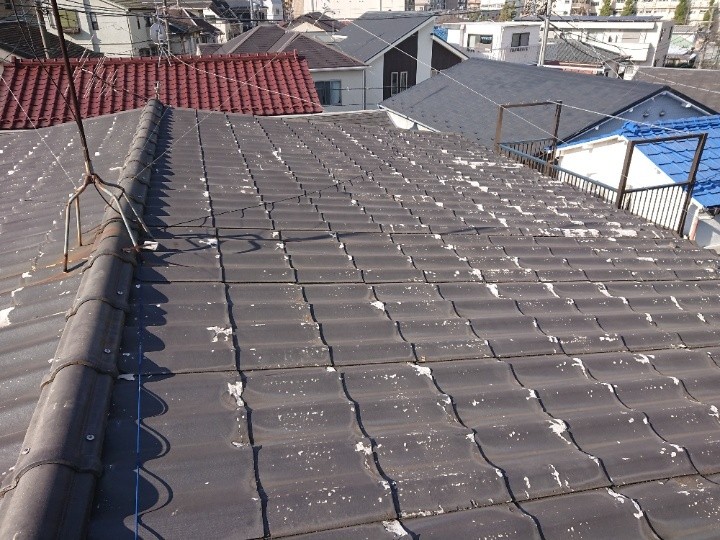 全体的に劣化が進んだかわらUの状態