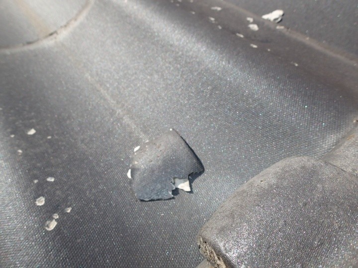 破片が落下したとみられる箇所