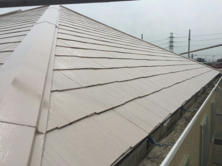 サーモアイSiを用いた中塗り上塗り作業（一層・二層）