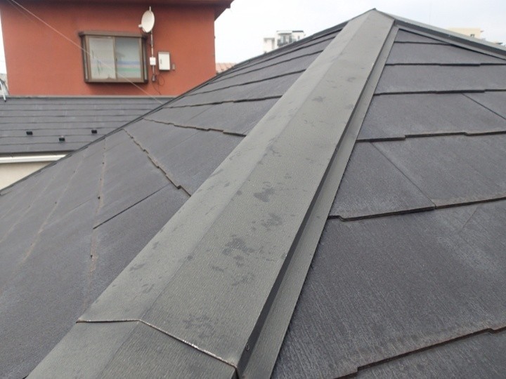 棟板金まわりの劣化確認