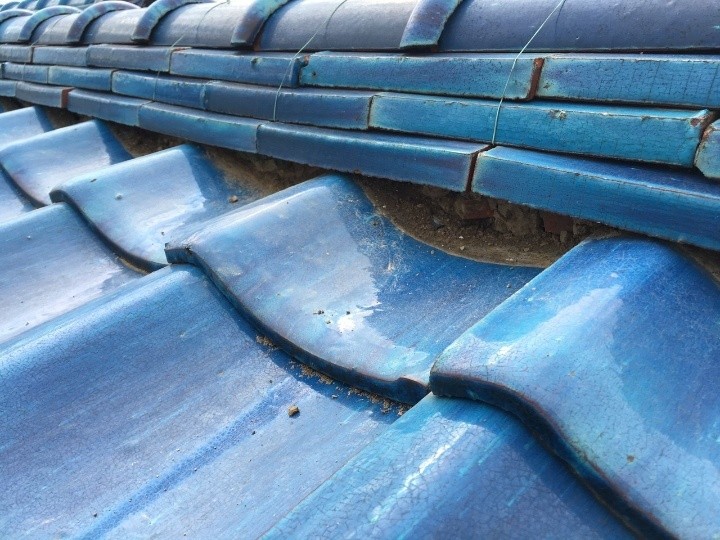 既存漆喰の撤去