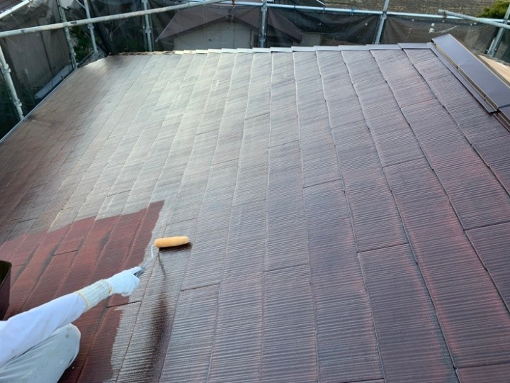 下塗り作業と下地強化