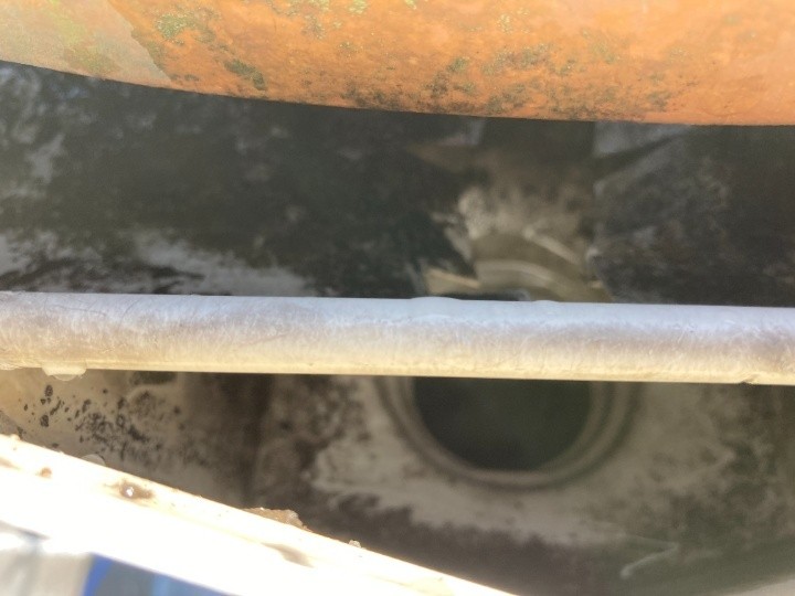 排水口周りのクリアランス確認