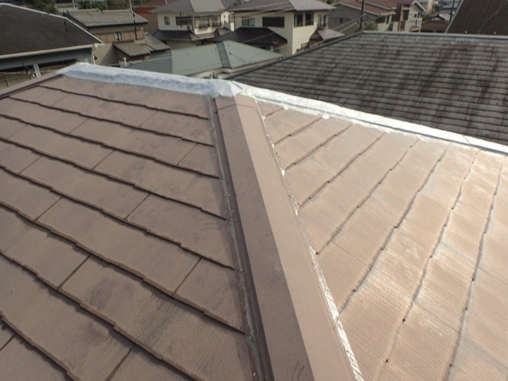 残っている棟板金の状態