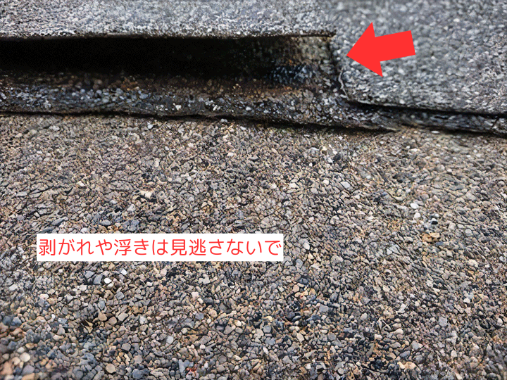 剥がれや浮きは見逃さないで