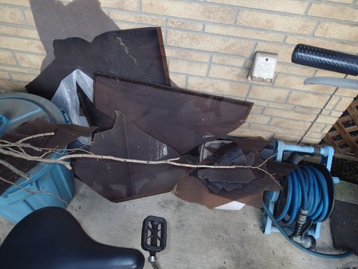 集められた破片の確認