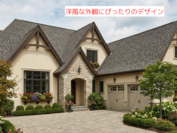 洋風な外観にぴったりのデザイン