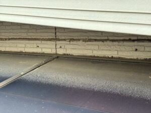 サンルームと外壁との取り合いも確認