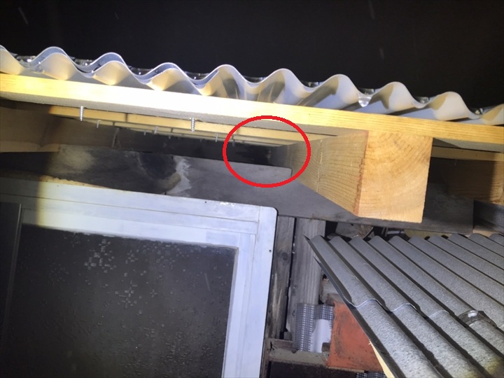 下地が濡れておりました