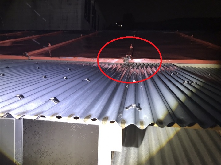 軒先唐草に穴が開いておりました