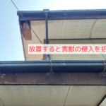 放置すると害獣の侵入を招く穴
