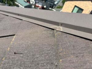 棟板金の鉄くぎが近くに転がっております
