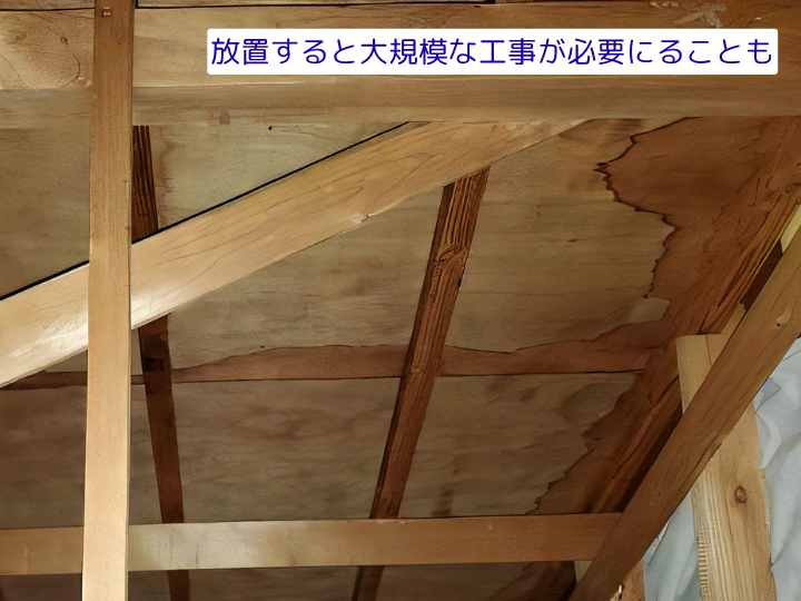 放置すると大規模な工事が必要に