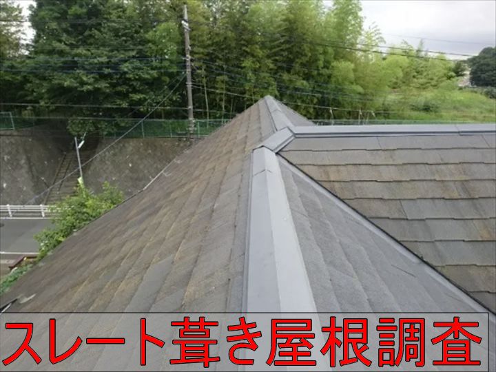 スレート屋根の調査