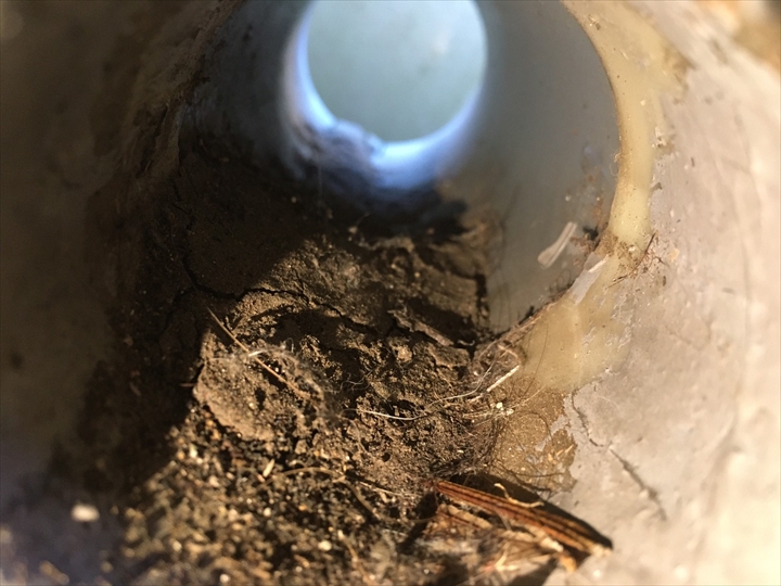 排水管内部の土砂詰まり