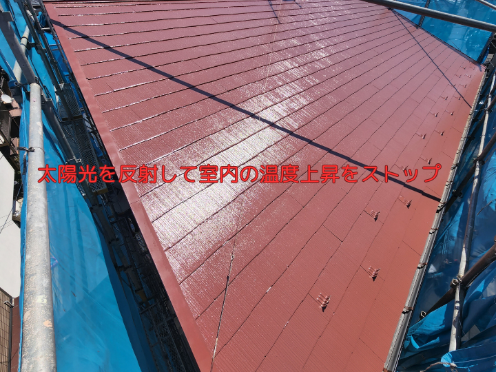 太陽光を反射して室内の温度上昇をストップ