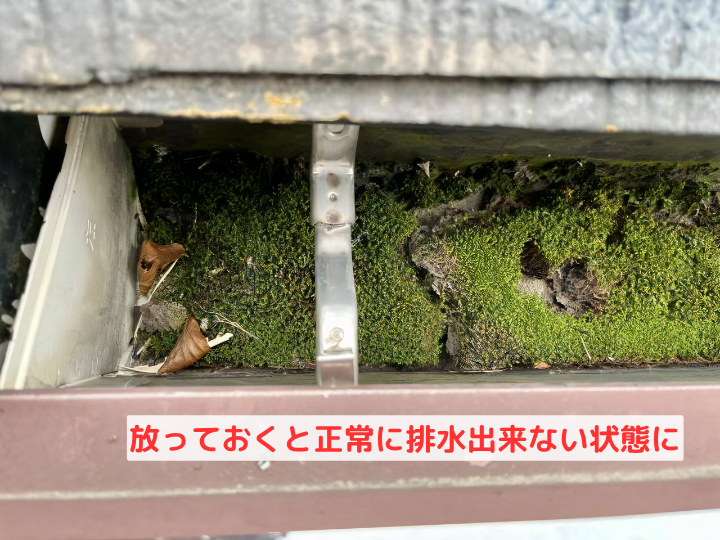 放っておくと正常に排水出来ない状態に