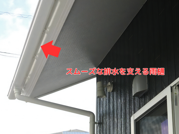 スムーズな排水を支える雨樋