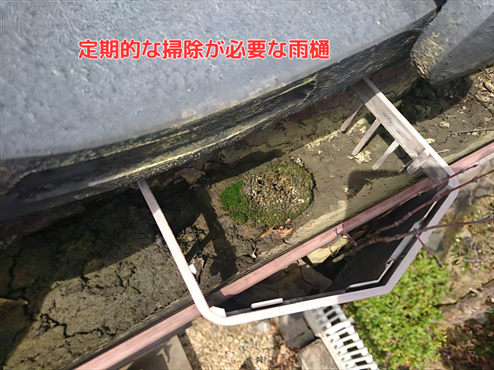 定期的な掃除が必要な雨樋