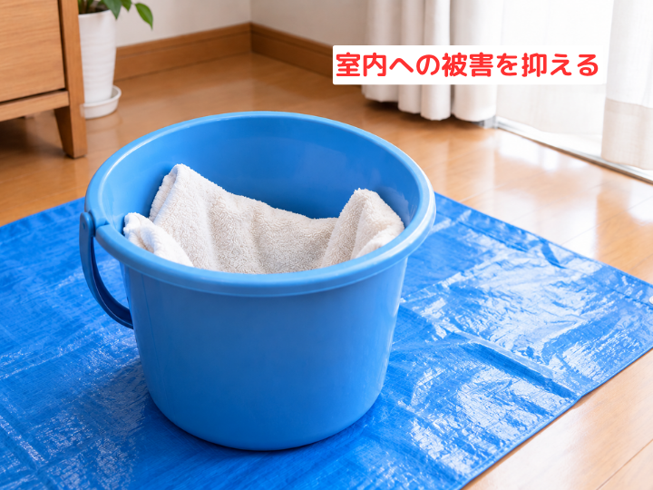 室内への被害を抑える