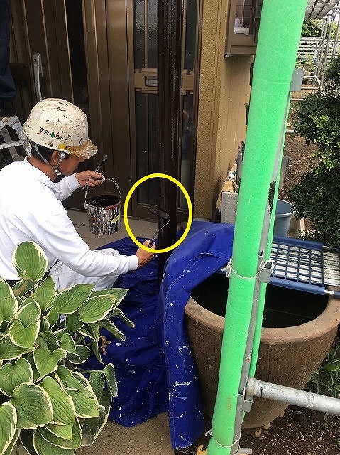 雨樋の塗装工事