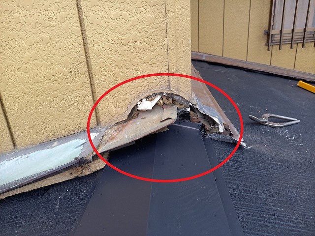 外壁材との接触部位