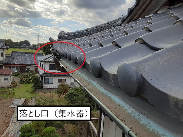 集水器　落とし口