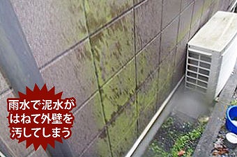 雨水のオーバーフロー