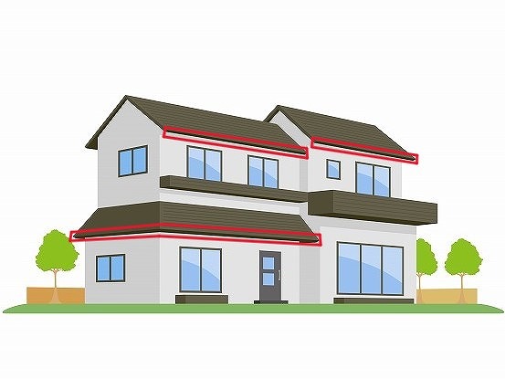 軒先水切り板金の箇所