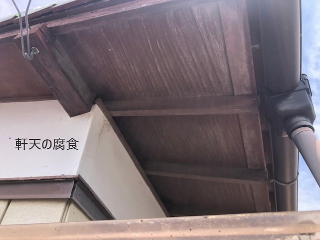 腐食した軒天