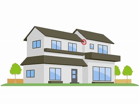 壁止まり板金の箇所