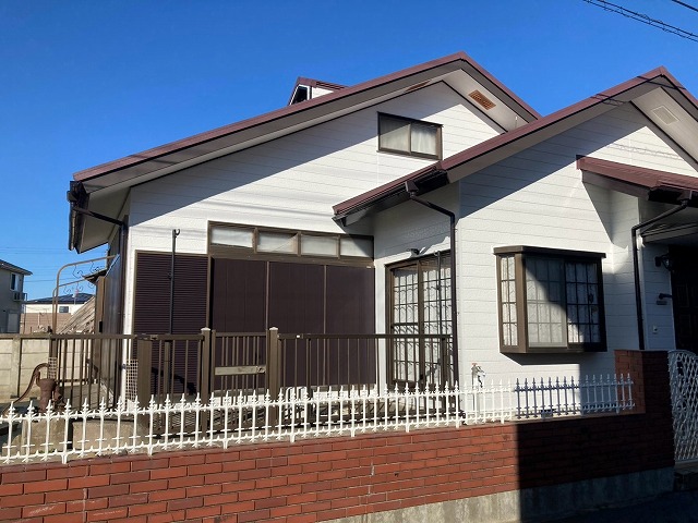 平屋住宅に行った外壁や付帯部に対する塗装リフォームが完成