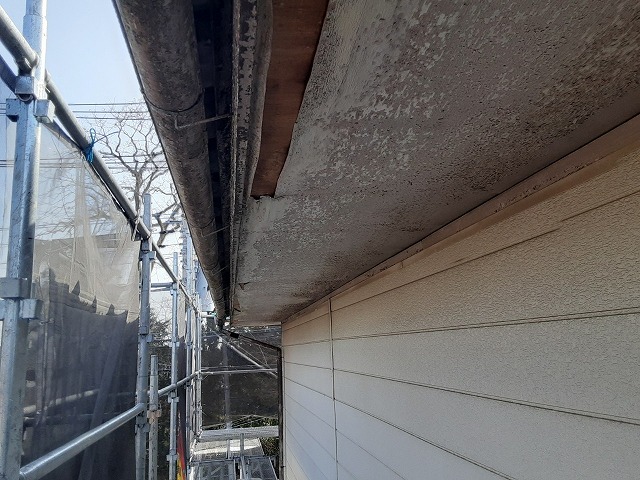 軒天張り付け前