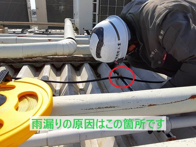 雨漏り箇所はこの箇所でした