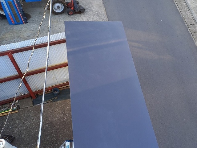 シャッターゲートの屋根葺き替え工事完成後状況