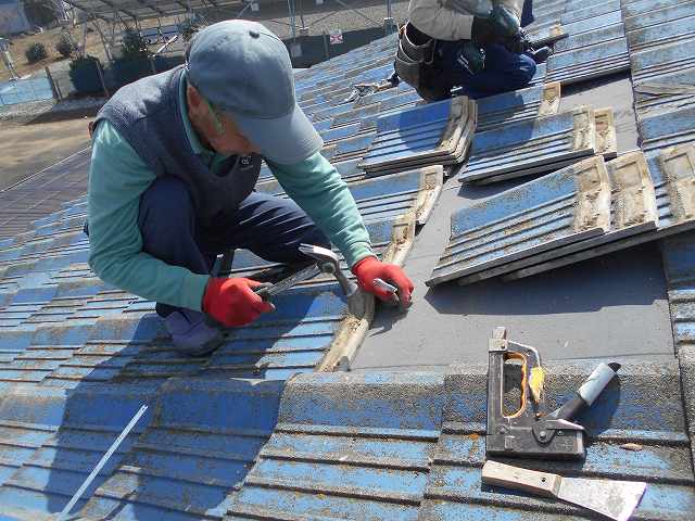 セメント瓦葺き替え工事