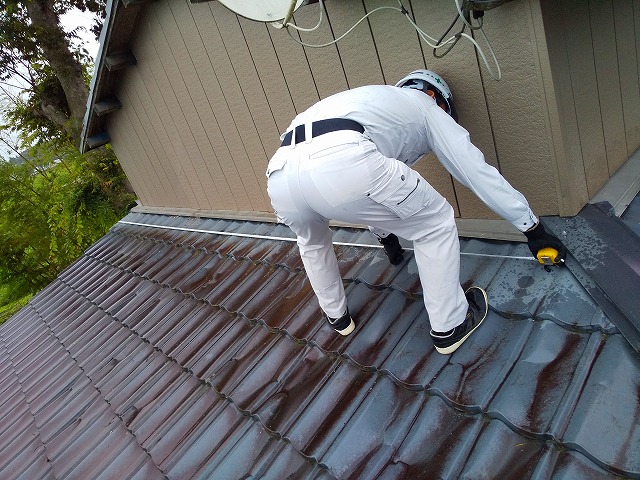 板金屋根の測り出し