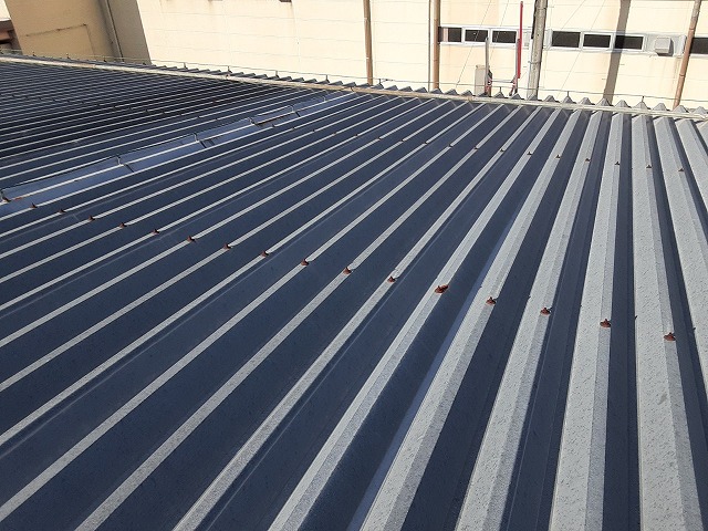 現調後の工場折半屋根