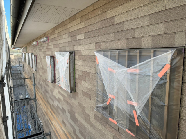 塗装前養生作業