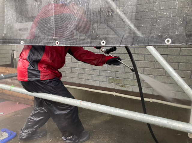 小美玉市外壁洗浄作業