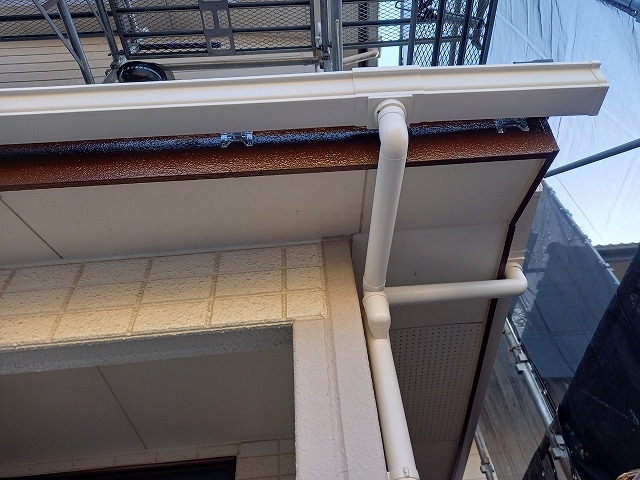 牛久市雨どい工事