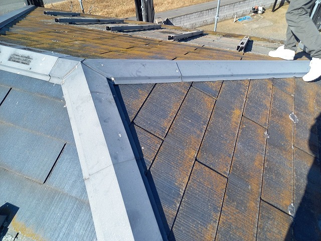 湖畔の住宅の屋根