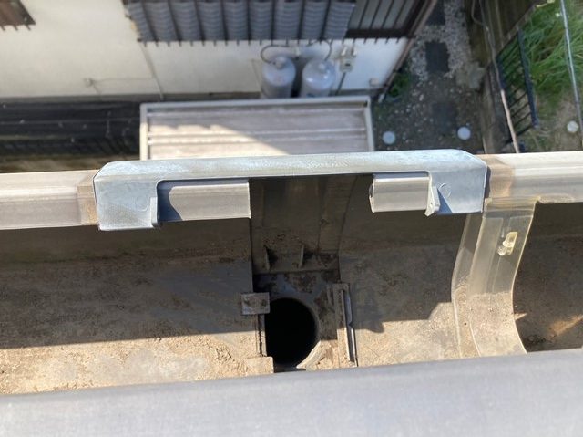 雨どいの清掃後